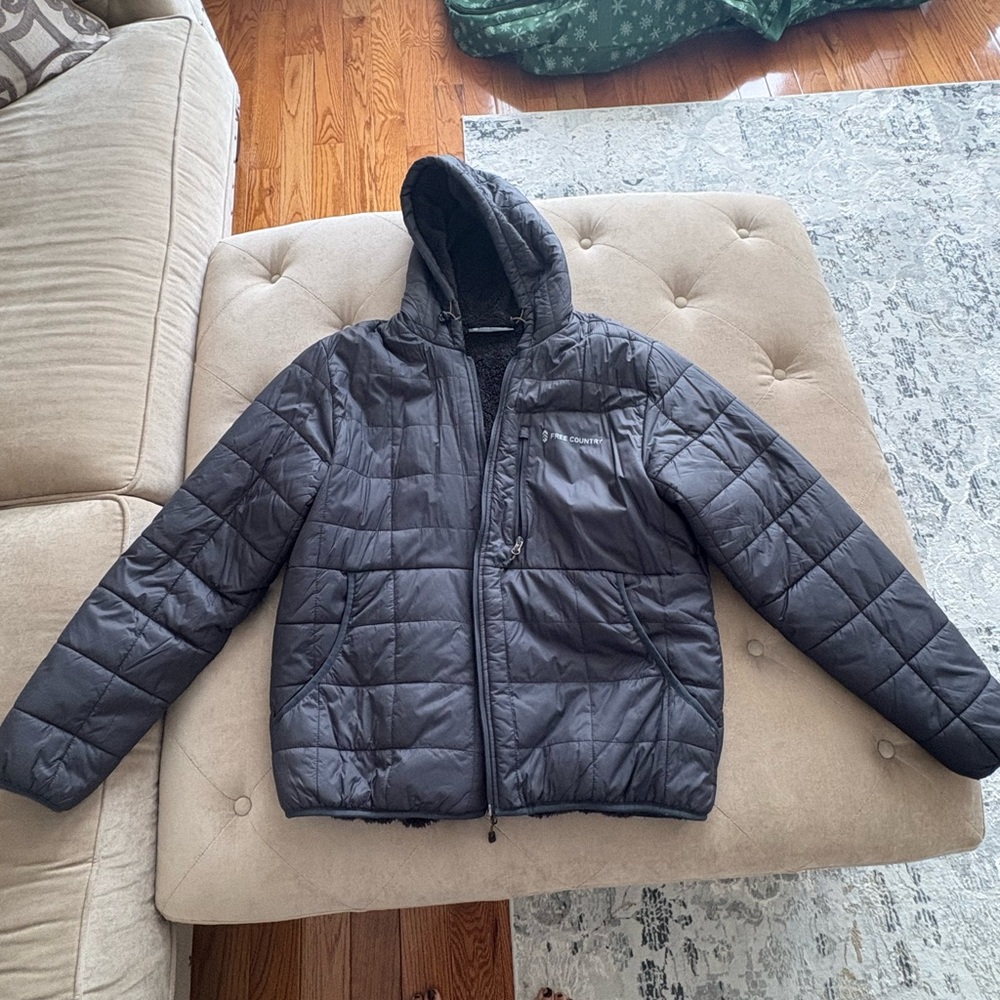 Free Country Men's Black Quilted Puffer Jacket
